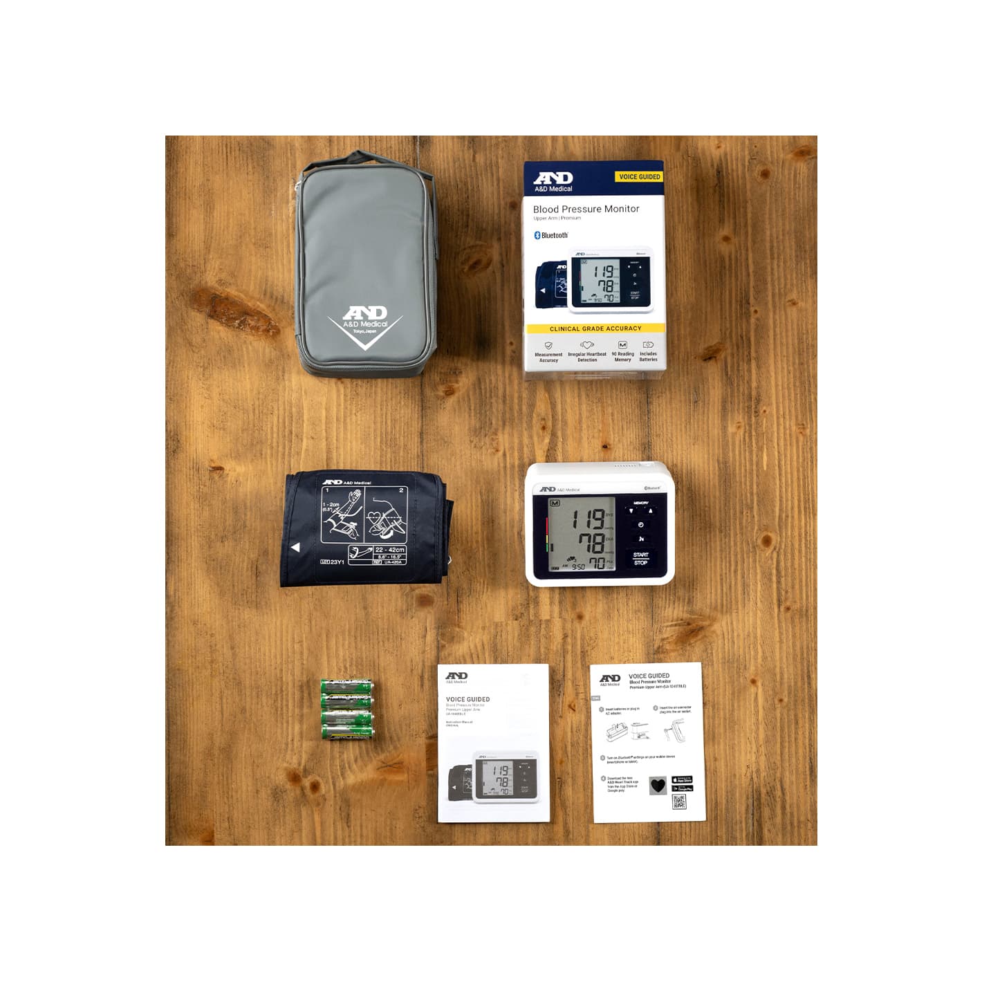 A&D Medical Voice-Guided Bluetooth Wide Range Arm Cuff BP Monitor - Image 4