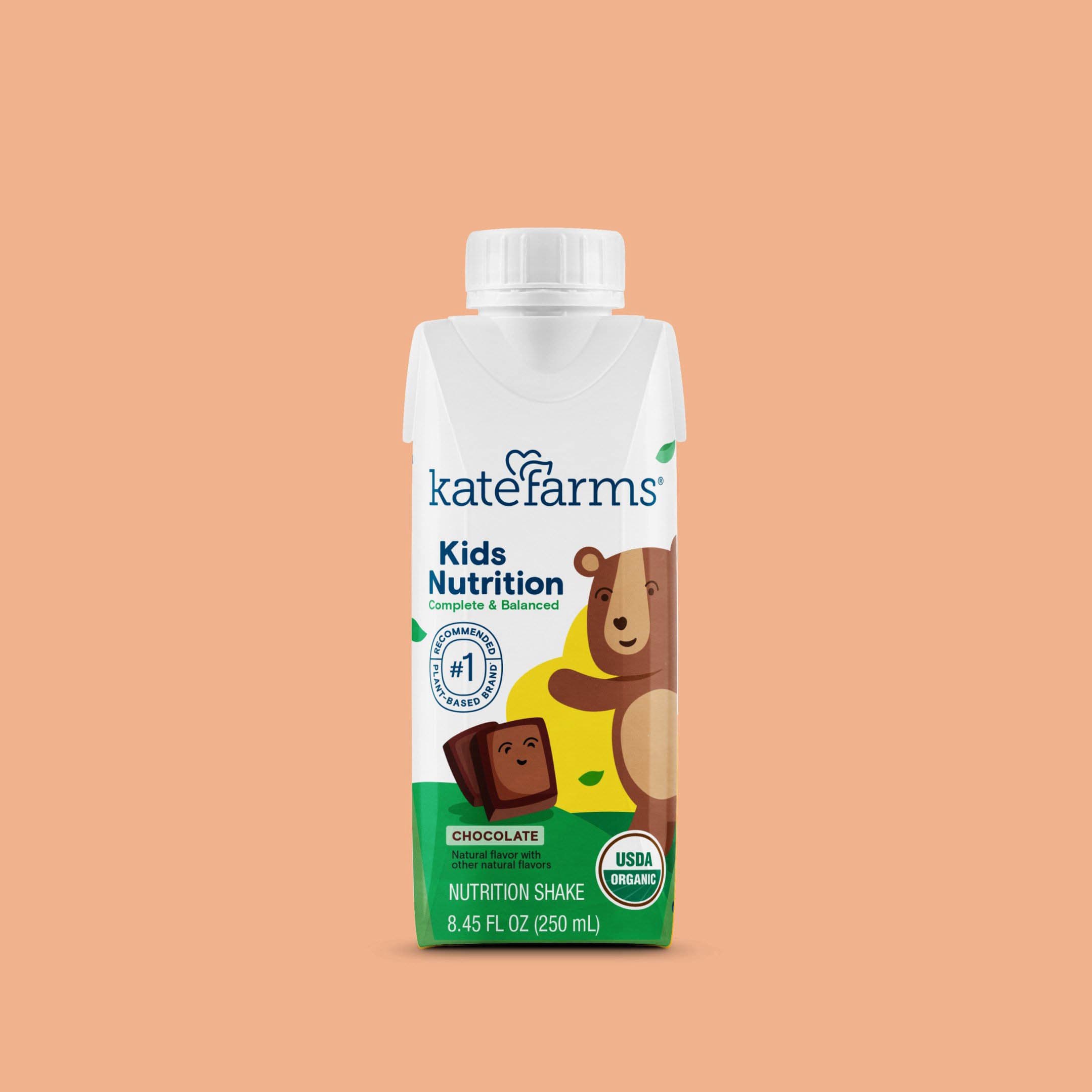 Kate Farms Kid's Complete And Balanced Nutrition Shake, Chocolate, 8.45 oz - Each - Image 1