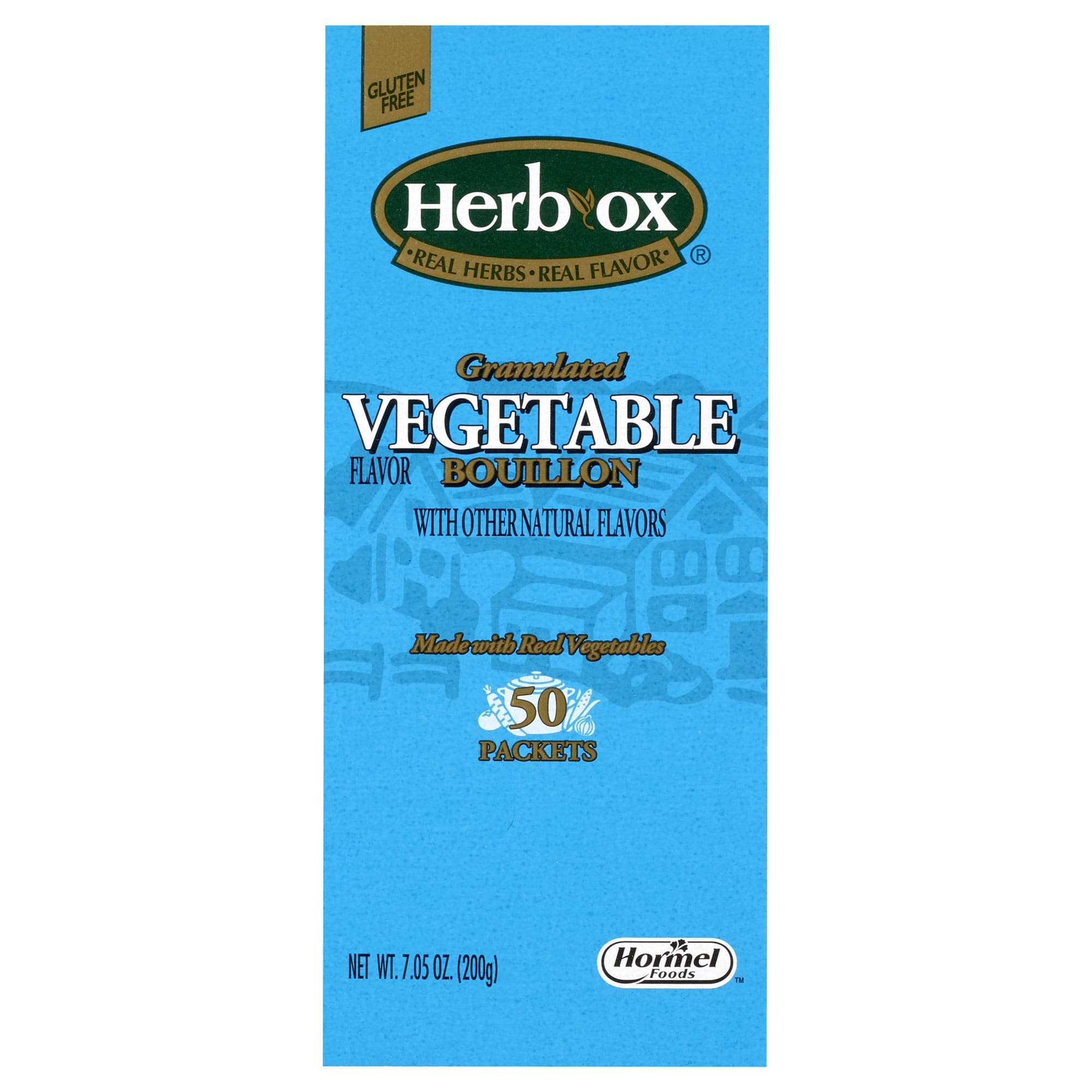 Herb-Ox Instant Vegetable Broth, 7.5 oz - Box of 50 - Image 1