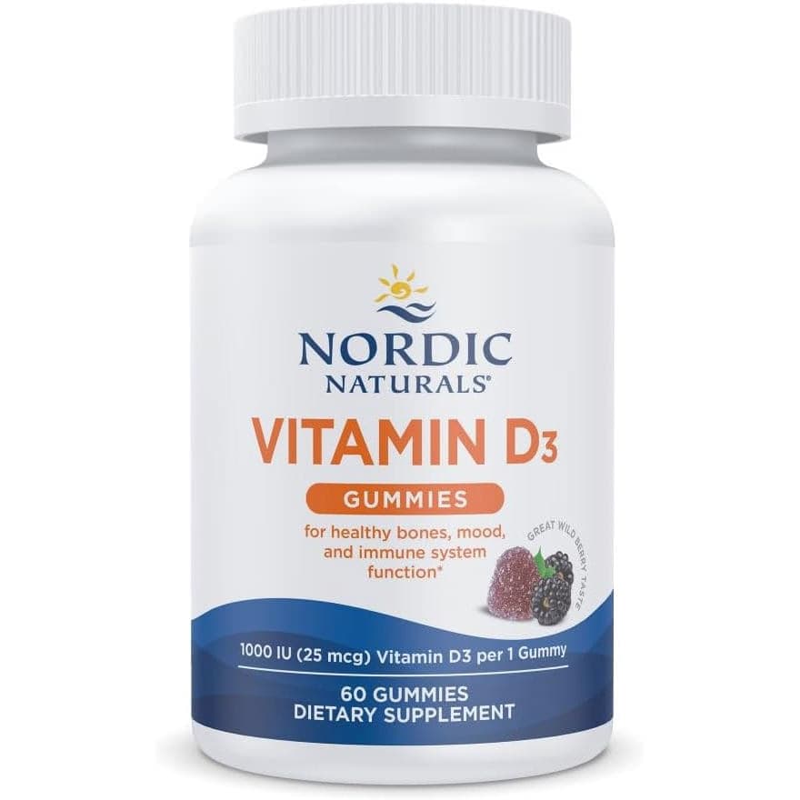 Nordic Naturals Vitamin D3 Gummies, Wild Berry - Bottle of 60 - Image 1