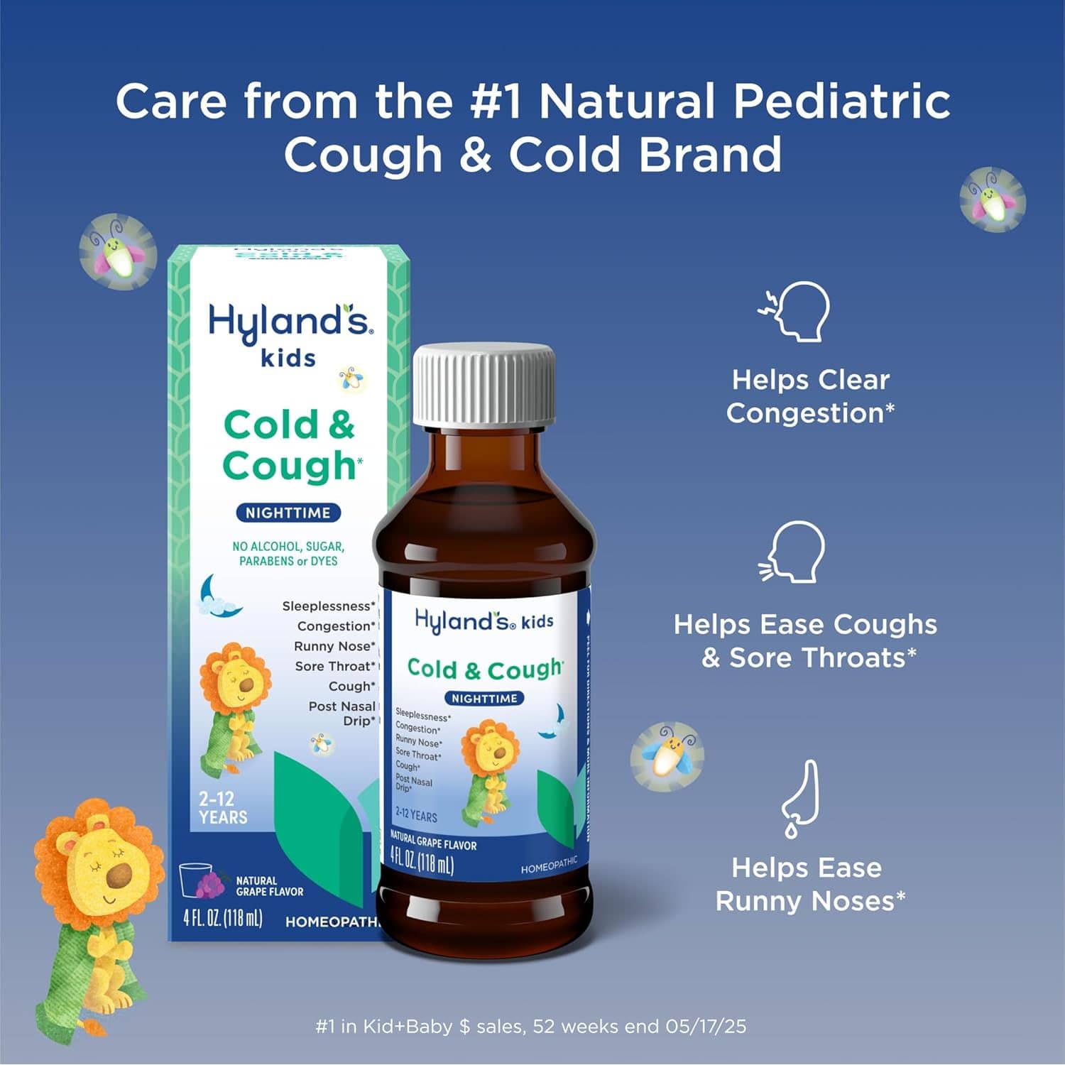 Hyland's Naturals Kids Cough & Mucus, Night, 4 oz - Each - Image 2