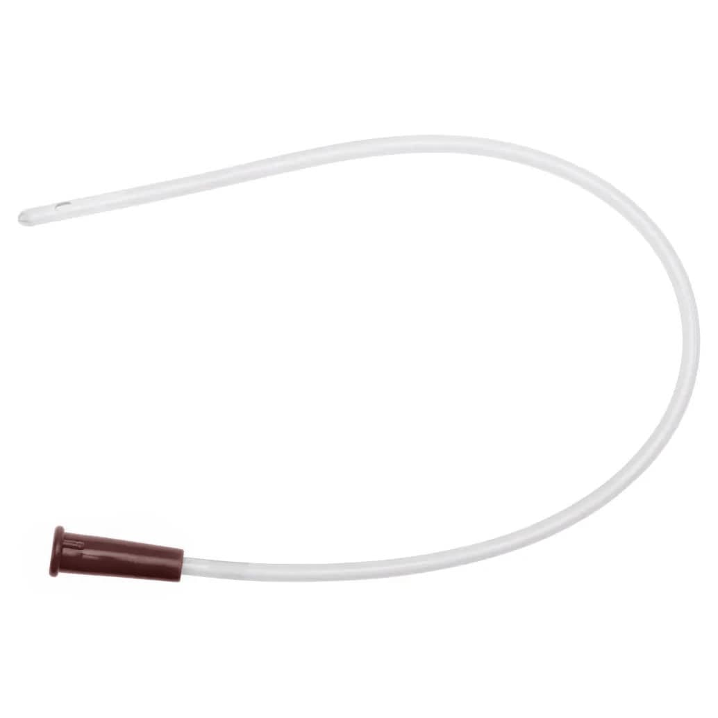 FloCath Hydrophilic Intermittent Catheter with straight tip 8 Fr, Brown - Box of 30 - Image 1
