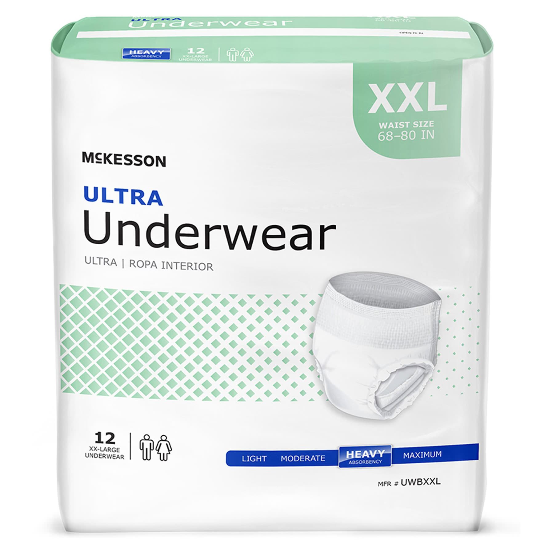 McKesson Ultra Incontinence Underwear, 2XLarge - Case of 48 - Image 1