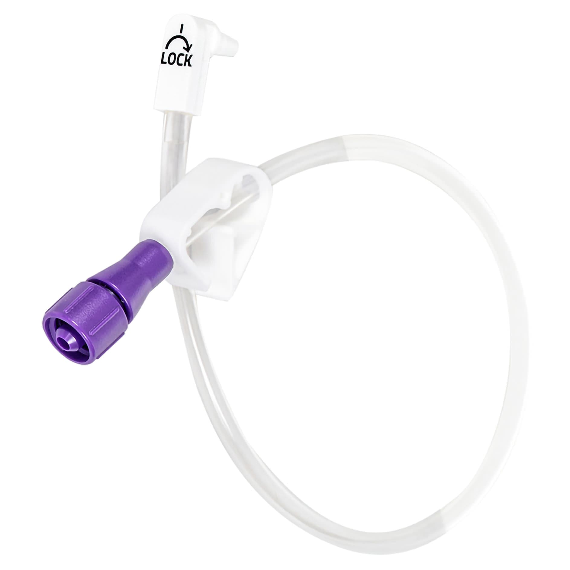 McKesson Bolus Enteral Feeding Extension Tube Set with Right Angle Connector, 12 Inch - Box of 5 - Image 1