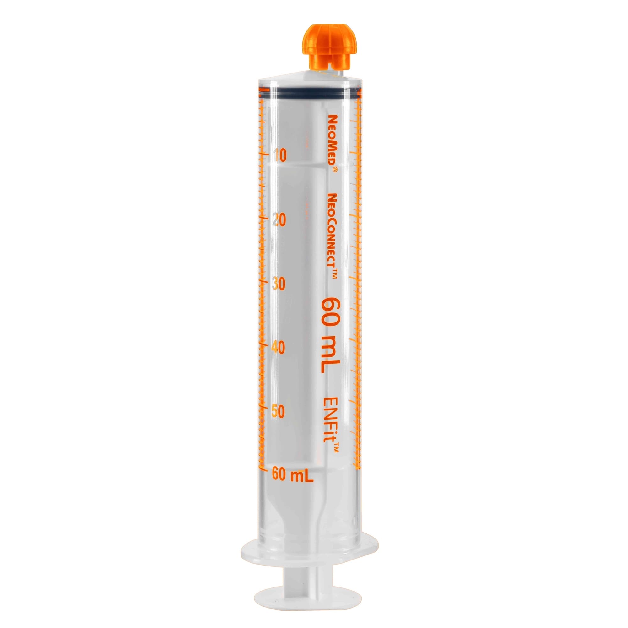NeoConnect Enteral Oral Syringes With ENFit Connector, 60 mL, Orange Markings - Each - Image 1