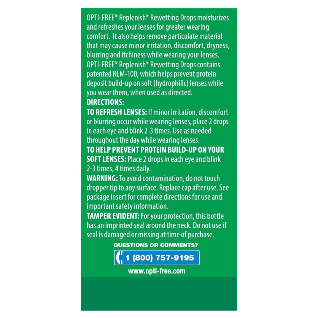 Alcon Opti-Free Replenish Rewetting Drops, 10 mL - Each - Image 3