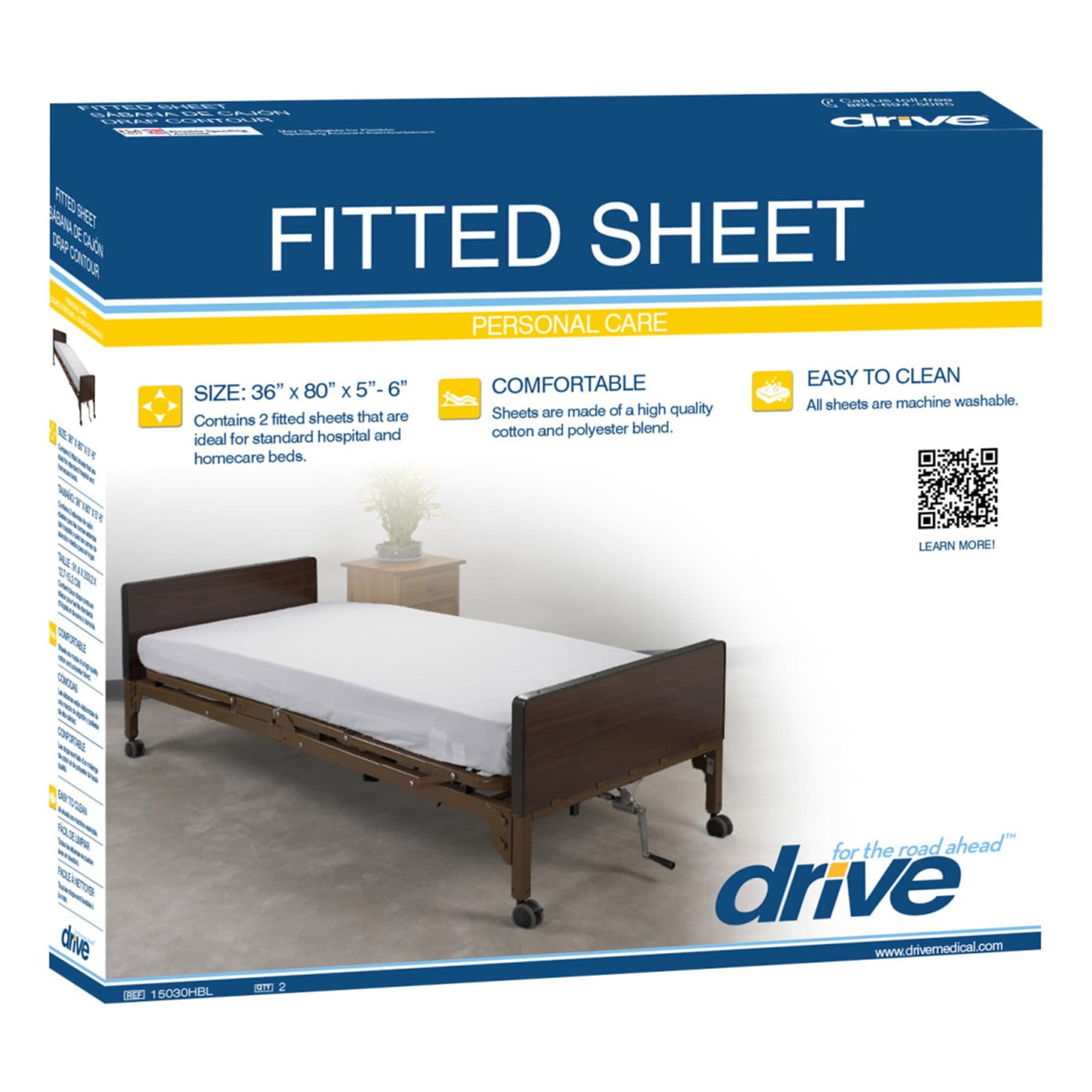 Drive Medical Bed Sheet White - Image 2