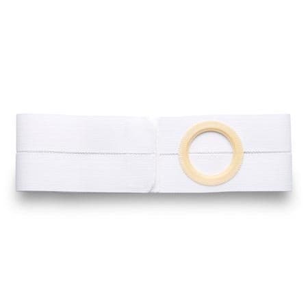 Nu-Hope Nu-Form 4" White Regular Elastic Ostomy Support Belt with Prolapse, Small, 3-1/8 Inch - Each - Image 1