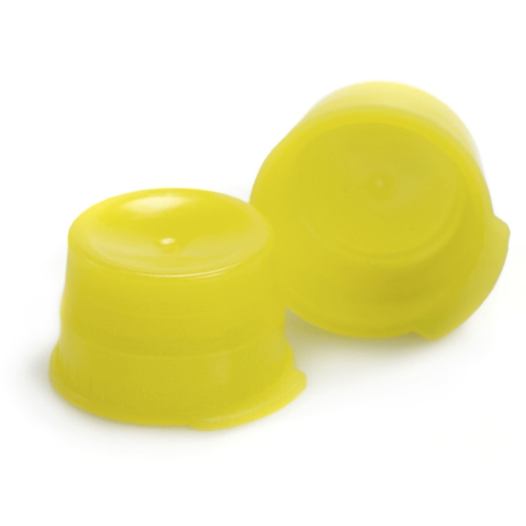 McKesson NonSterile Tube Closure For Use with 13 mm Blood Drawing Tubes, Snap Cap, Yellow - Bag of 1000 - Image 1