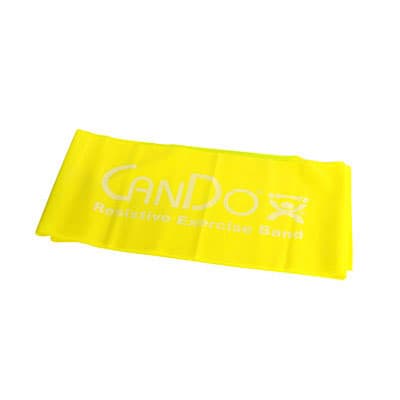 CanDo Latex Exercise Band, 5 Foot Singles Yellow, X-Light - Image 1