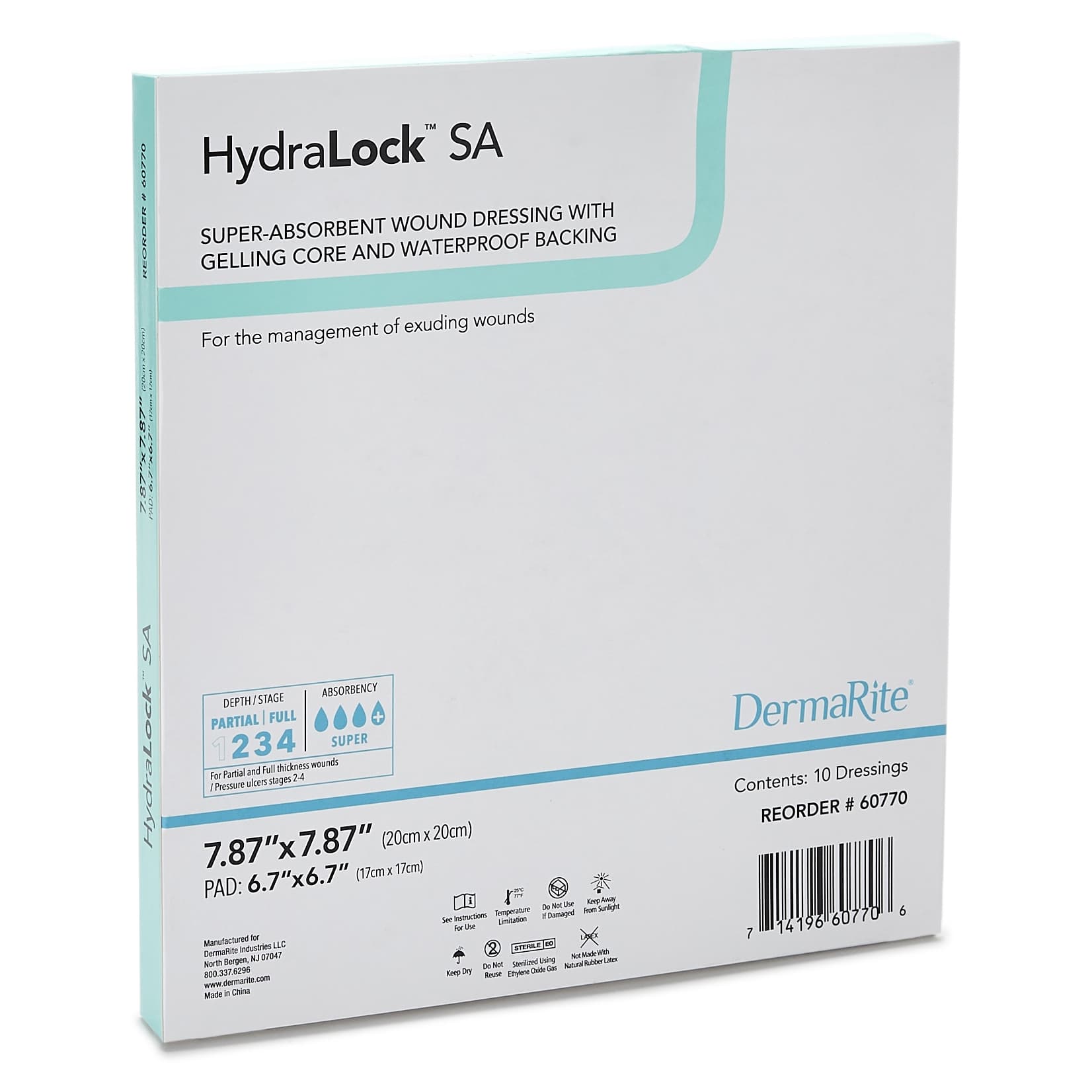 DermaRite HydraLock SA Super Absorbent Wound Dressing - Image 2