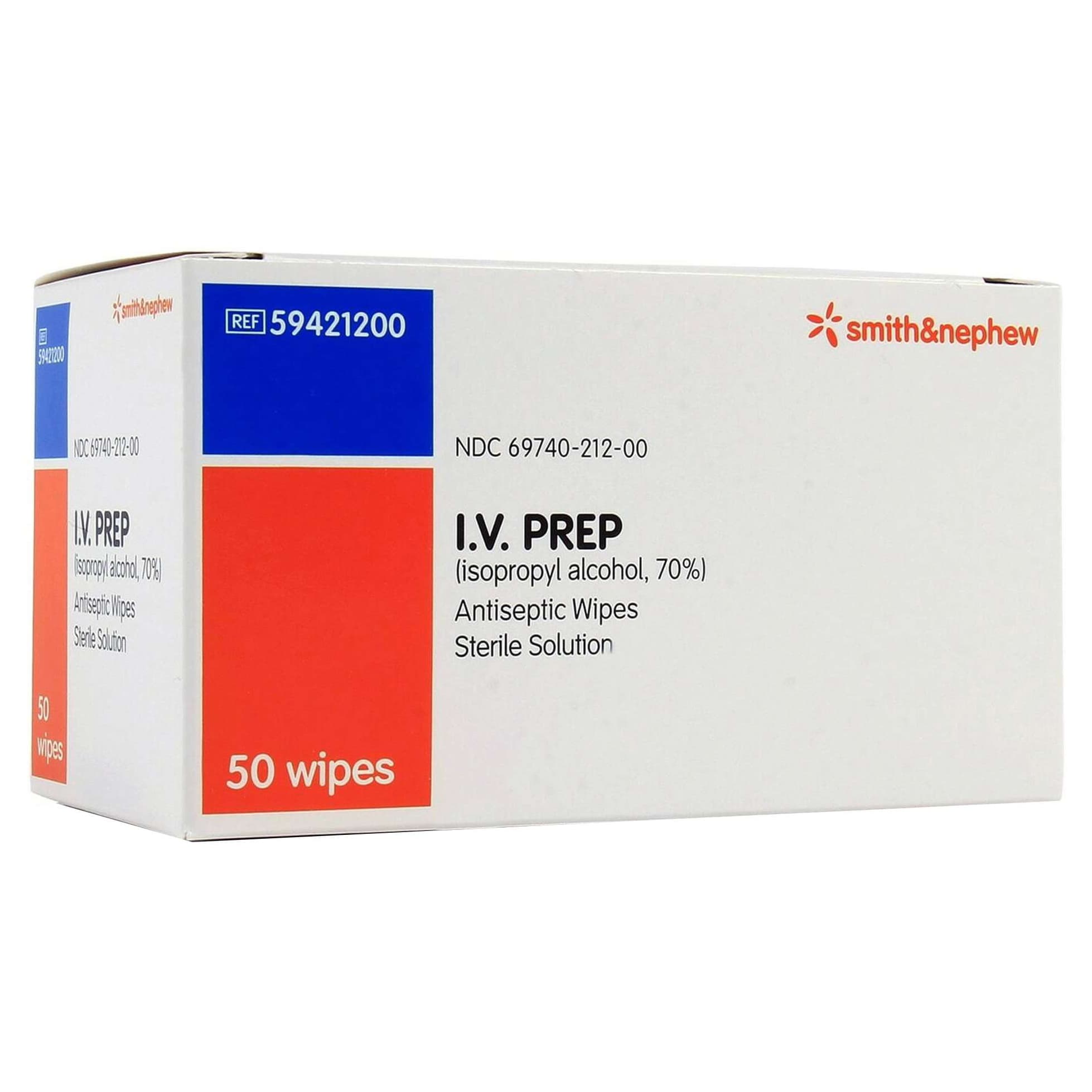 IV Prep Isopropyl Alcohol Antiseptic Prep Pad - Box of 50 - Image 1