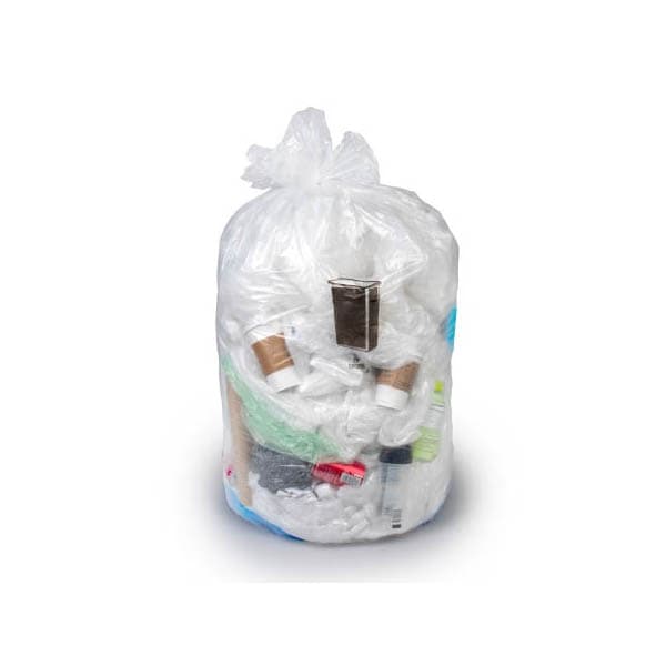 Colonial Bag Trash Bag Clear X-Seal Bottom 15 Gal, 8 Mic, Medium Duty, 24 x 33 Inch - Case of 1000 - Image 1