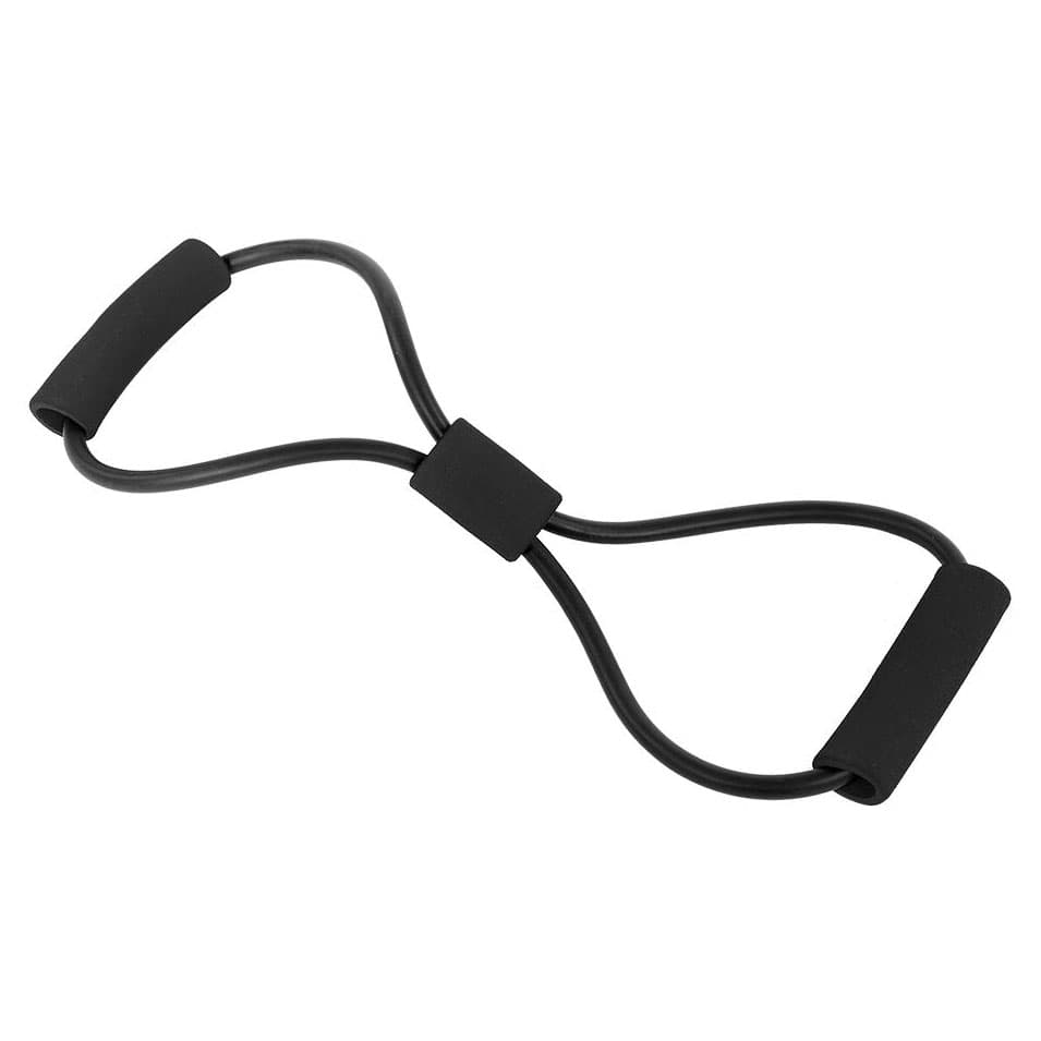 CanDo Tubing BowTie Exerciser, 14 Inch, Black, Extra Heavy - Image 1