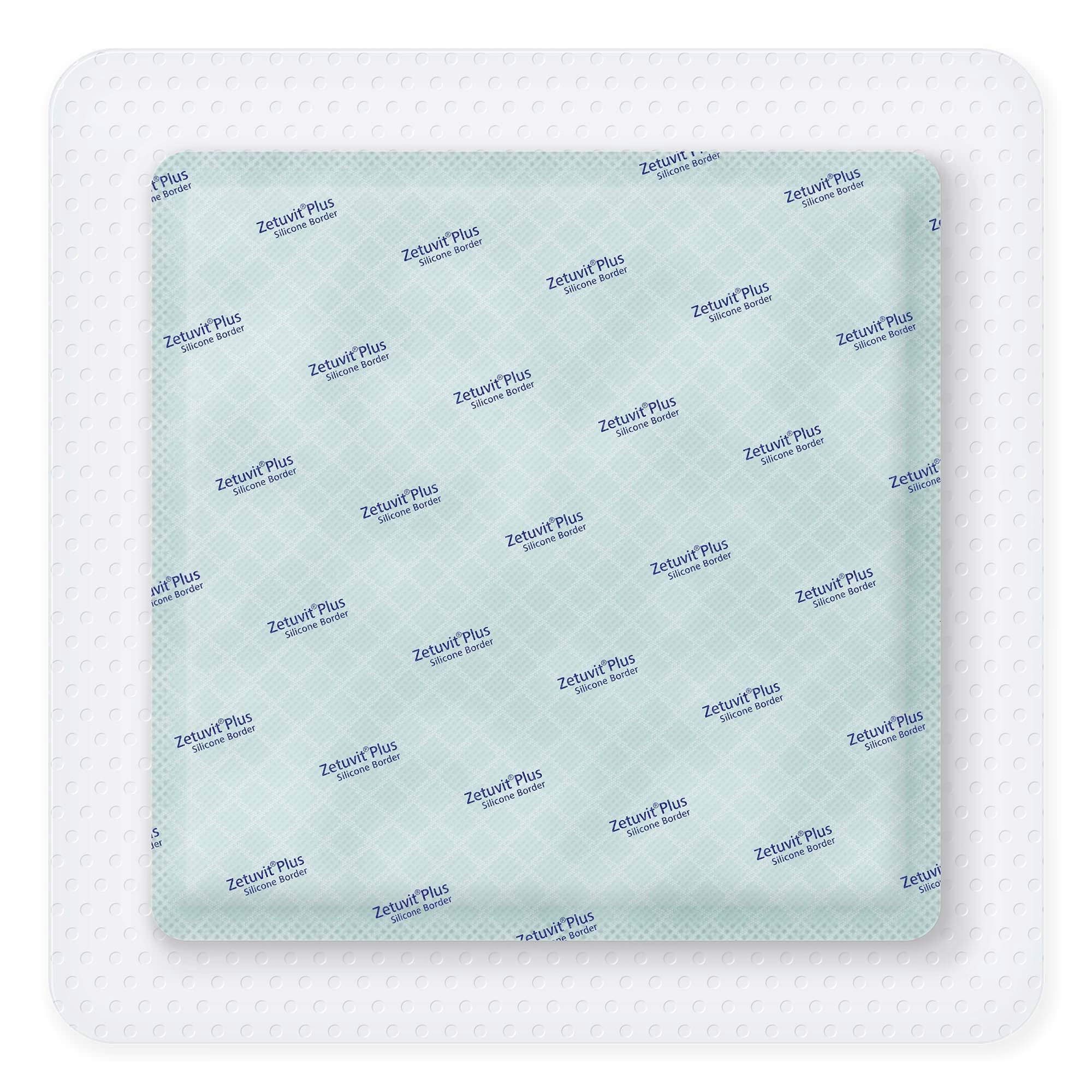 Zetuvit Plus Silicone Border Super Absorbent Dressing, 8 x 8 Inch - Each - Image 1