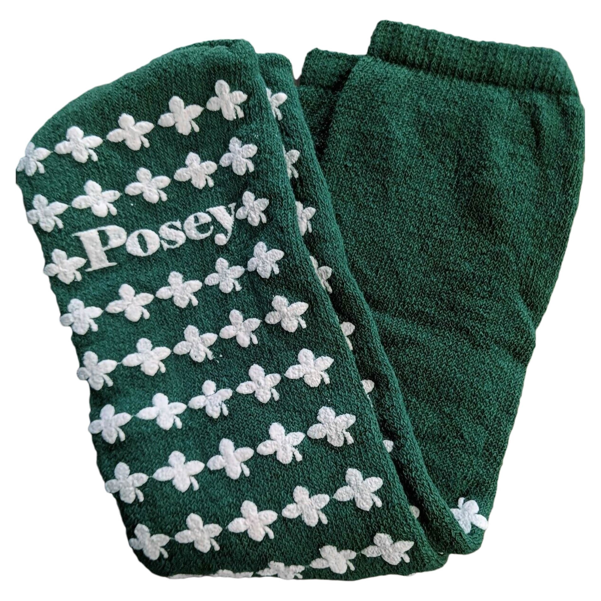 Posey Fall Management Standard Men's Socks, Non-skid Footwear, Green - Pair - Image 1