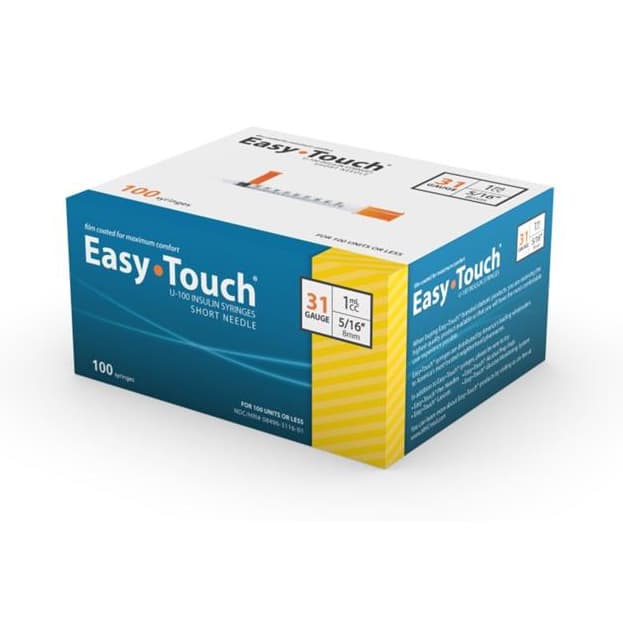 Easy Touch Insulin Pen Needle 31G x 5/16" - Box of 100 - Image 1