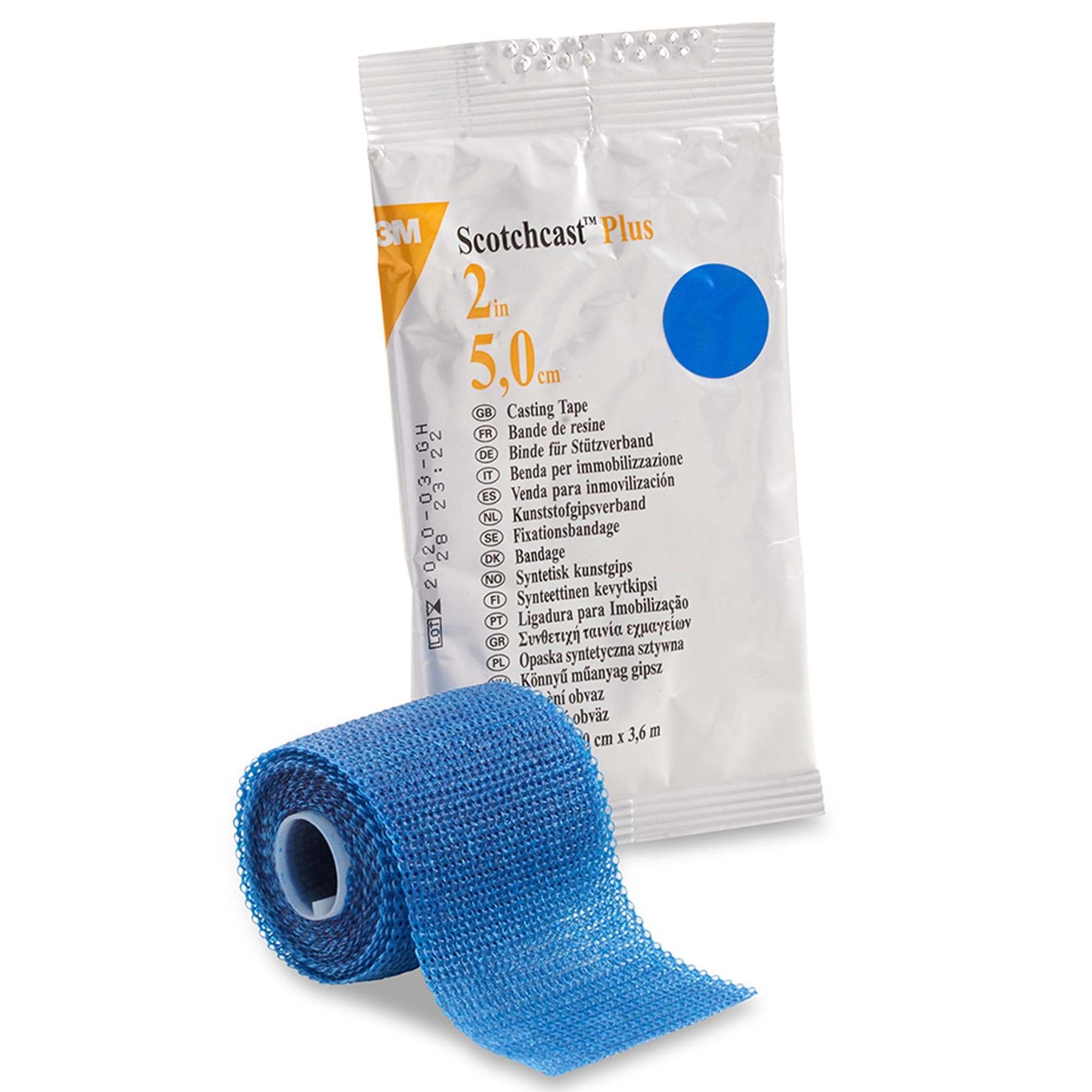 3M Scotchcast Plus Cast Tape, 2 Inch X 4 Yard, Blue - Each - Image 1