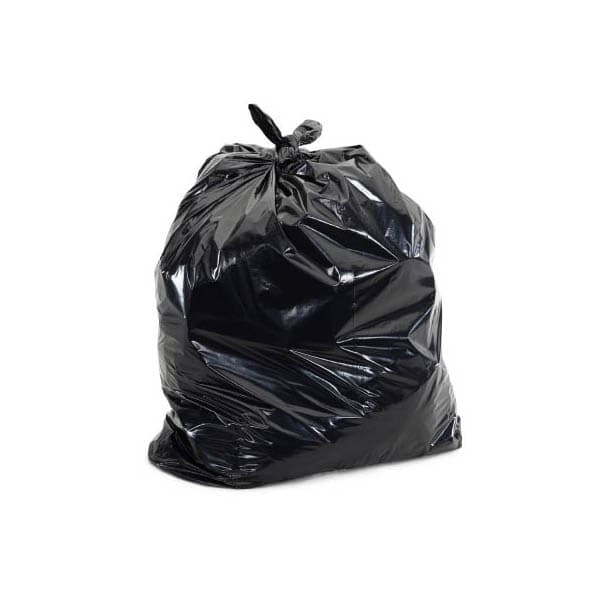 Colonial Bag Trash Bag Black X-Seal Bottom 60 Gal, 1.2 mil, Extra Heavy Duty, 38 x 58 Inch - Case of 100 - Image 1