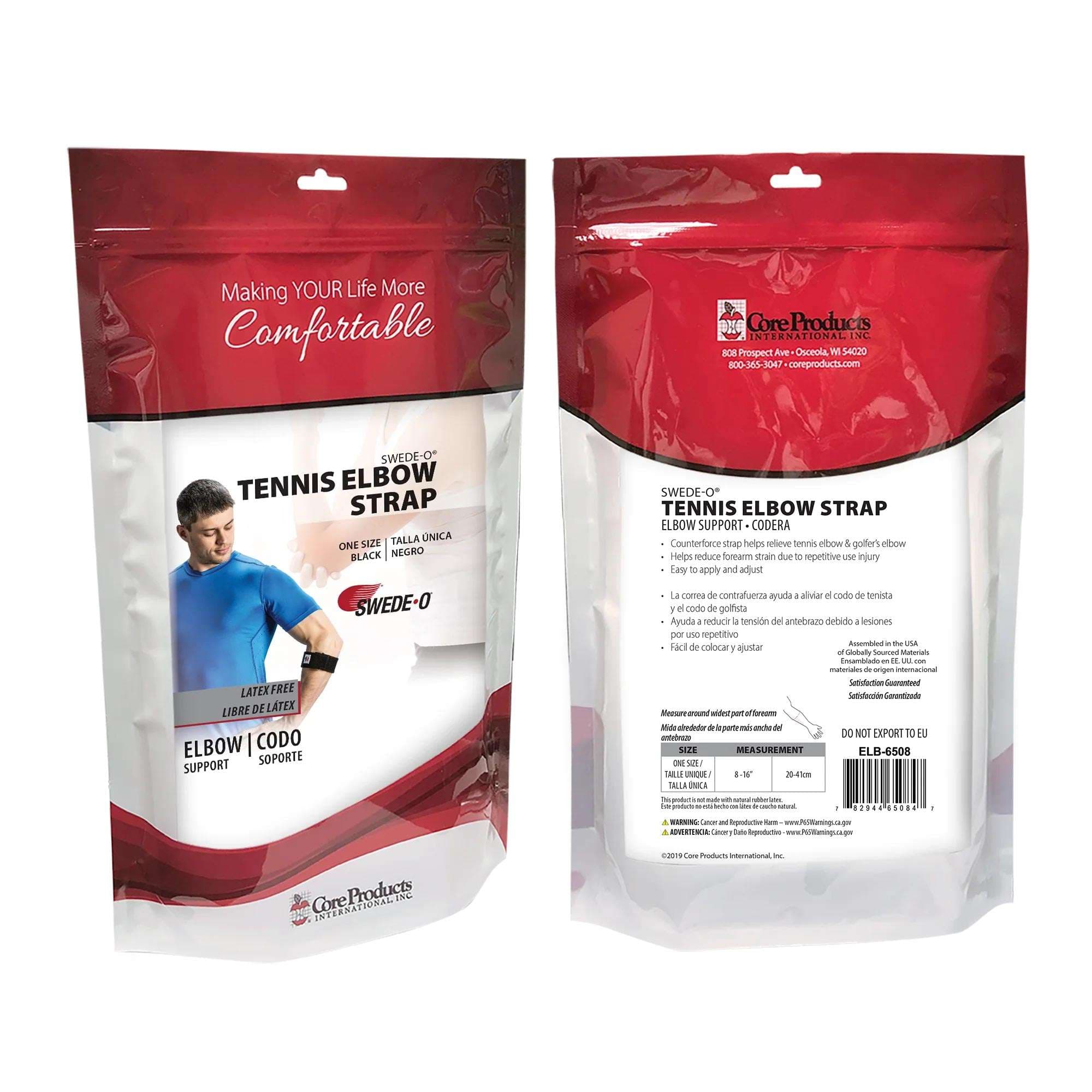 Swede-O Tennis Elbow Strap, Black - Image 4