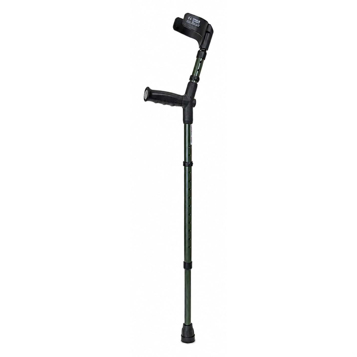 Walk Easy Adult forearm crutches with half cuff (Pair) - Forest green - Image 1