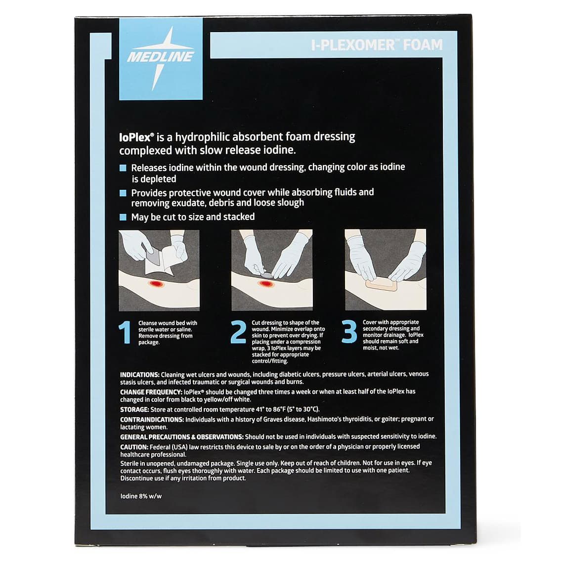 IoPlex Iodophor Foam Dressing, Hydrophilic - Image 3