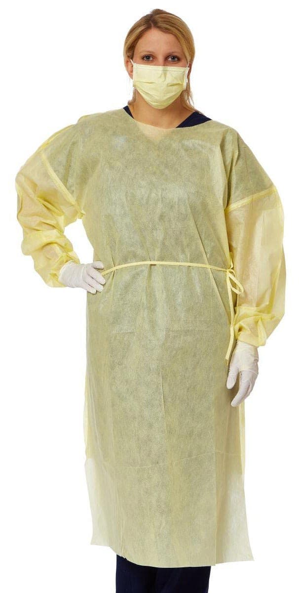 QuickComply Protective Procedure Gown, Yellow