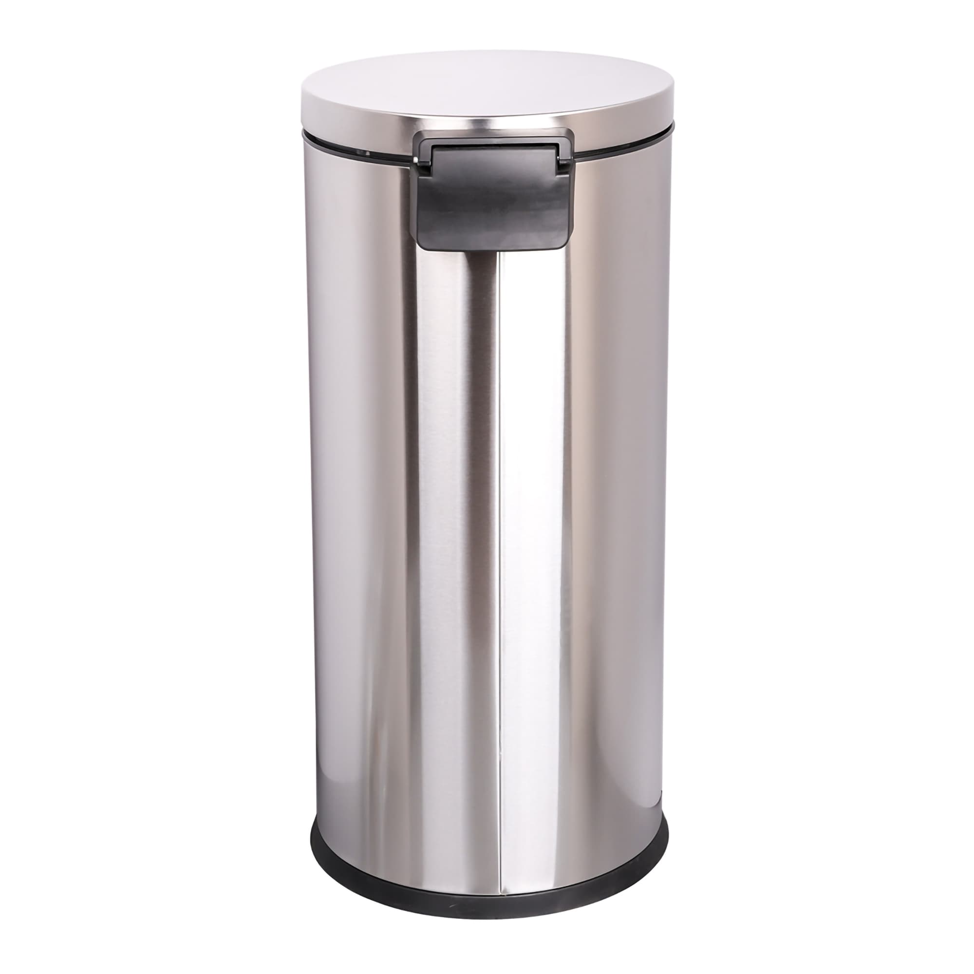 McKesson Silver Metal Round Trash Can - Image 3