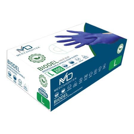 Medzah BIODEL Nitrile Exam Gloves, Large - Case of 2000 - Image 1