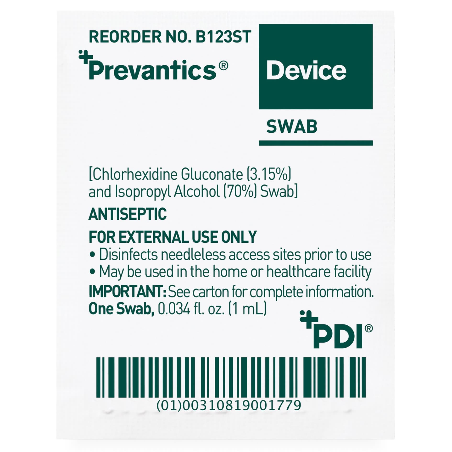 Prevantics CHG Device Swab Strip 70 % Strength - Image 2