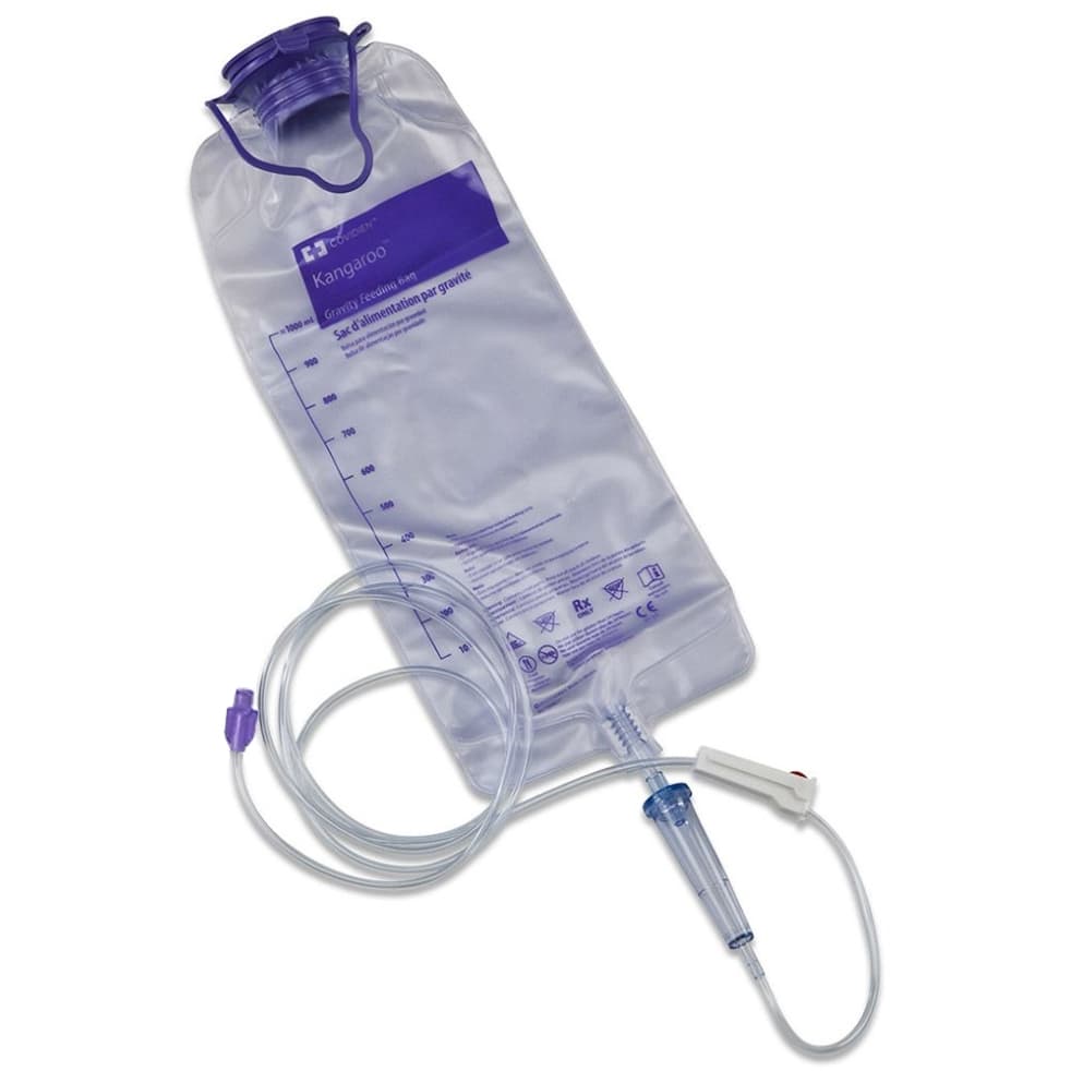 Kangaroo Gravity Feeding Bag Set, 1000 mL - Case of 30 - Image 1