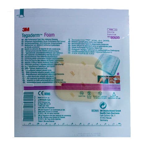 3M Tegaderm High Performance Non Adhesive Foam Dressing, 2" x 2" - Image 1