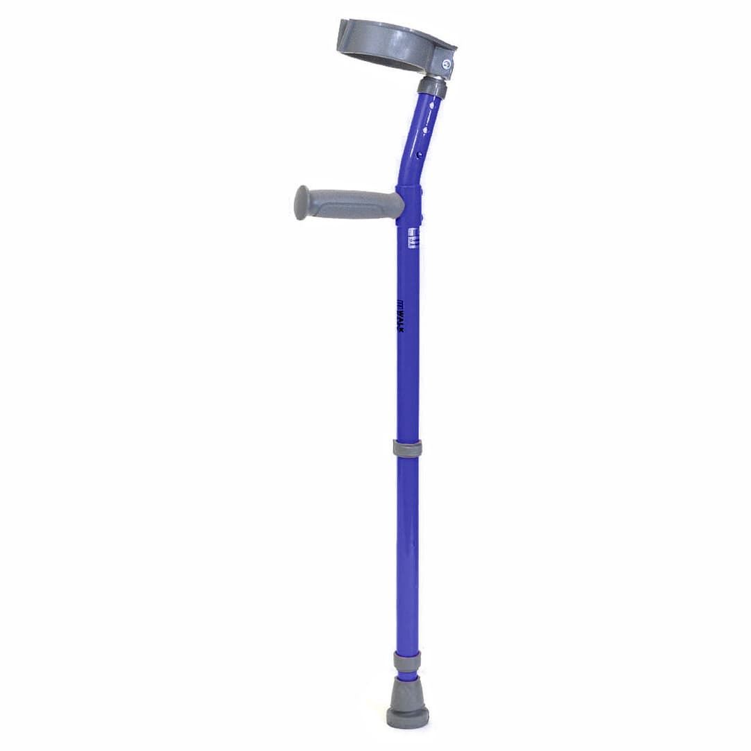 Walk Easy youth forearm height adjustable crutches with 3.5" full cuff (pair) - Deep Blue - Image 1