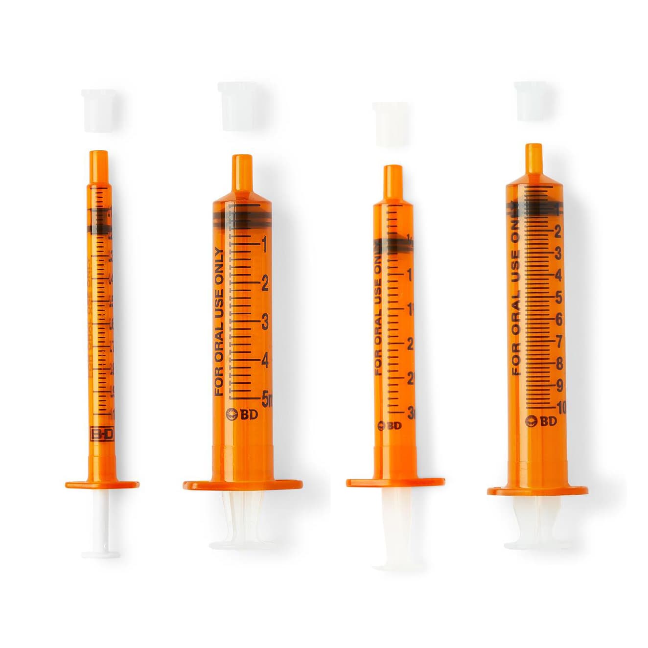 BD Amber Oral Syringe with Tip Cap