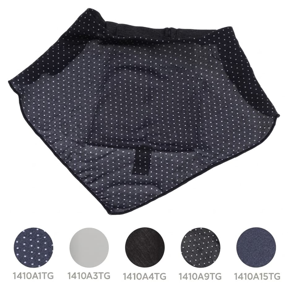 Freevent Scarf Stoma Cover, Black with white dot - Each - Image 1