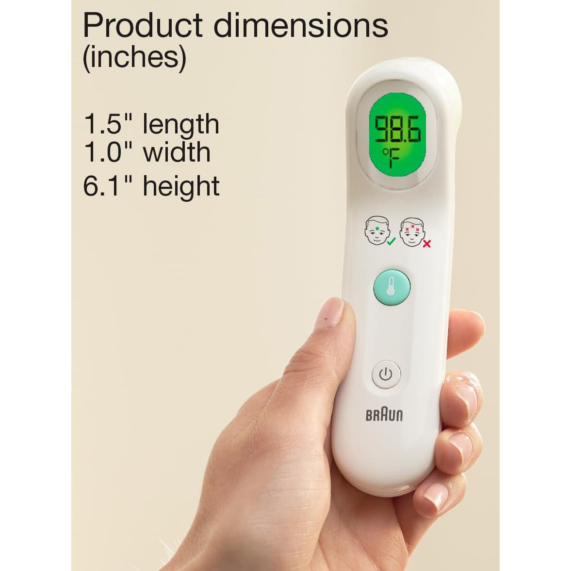 Kaz Braun Forehead Thermometer with Fever Guidance System - Image 3