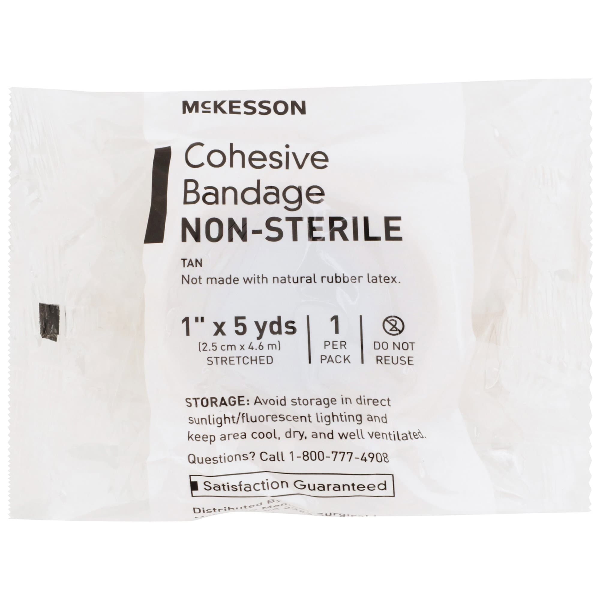 Mckesson Cohesive Bandage, 1 Inch X 5 Yard, Standard Compression, Tan - Image 1