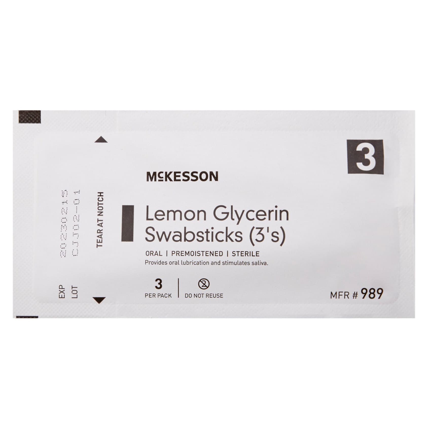 McKesson Lemon Glycerin Oral Swabsticks - Image 3