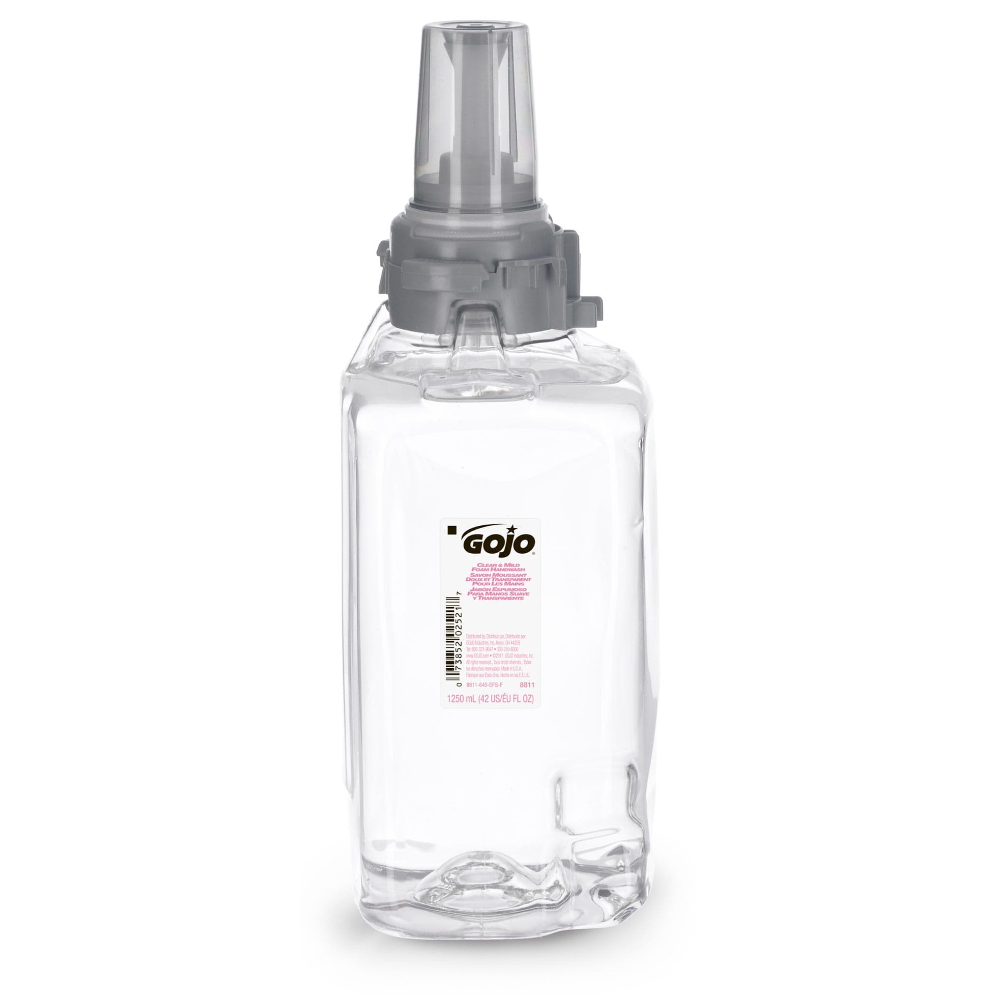 GOJO Clear and Mild Soap Clear, 1,250 ml For ADX-12 Dispenser - Case of 3 - Image 1