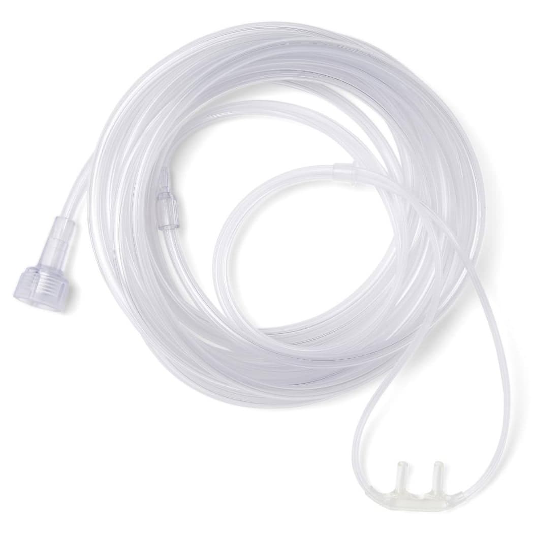 Medline Hudson RCI Soft Oxygen Cannula with Universal Connector, Adult, 14 Foot Tubing - Each - Image 1