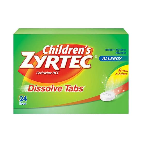 Johnson & Johnson Children's Zyrtec Allergy Dissolve Tablet, Citrus, 12 count - Image 1