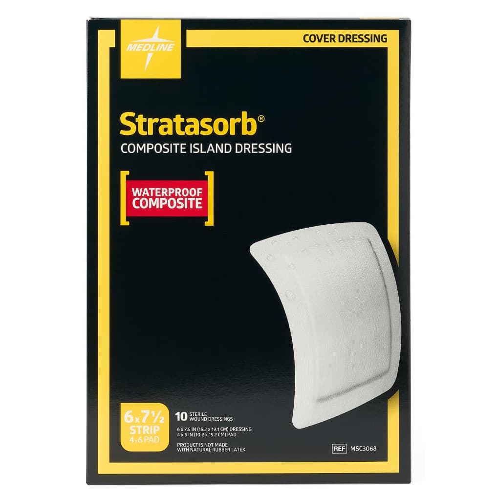 Stratasorb Composite Island Wound Dressing, 6 x 7.5 Inch - Case of 100 - Image 1