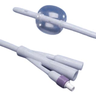 Dover 3-Way Silicone Foley Catheter, 5cc, 20 Fr - Carton of 10 - Image 1
