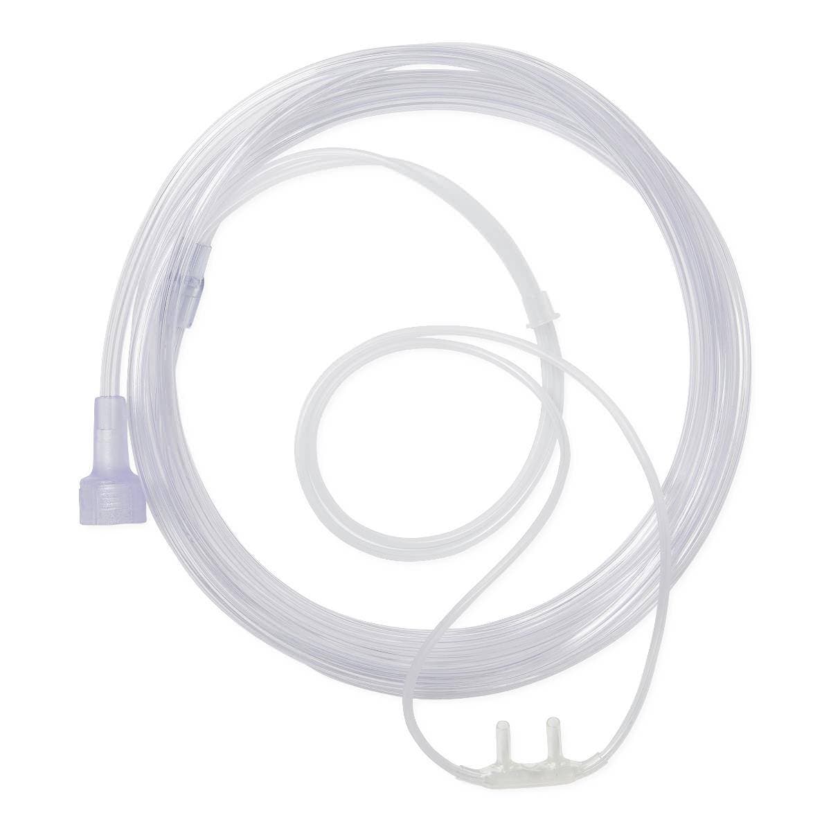 Medline Adult Soft-Touch Oxygen Nasal Cannula with 4' Tubing & Universal Connectors - Case of 50 - Image 1