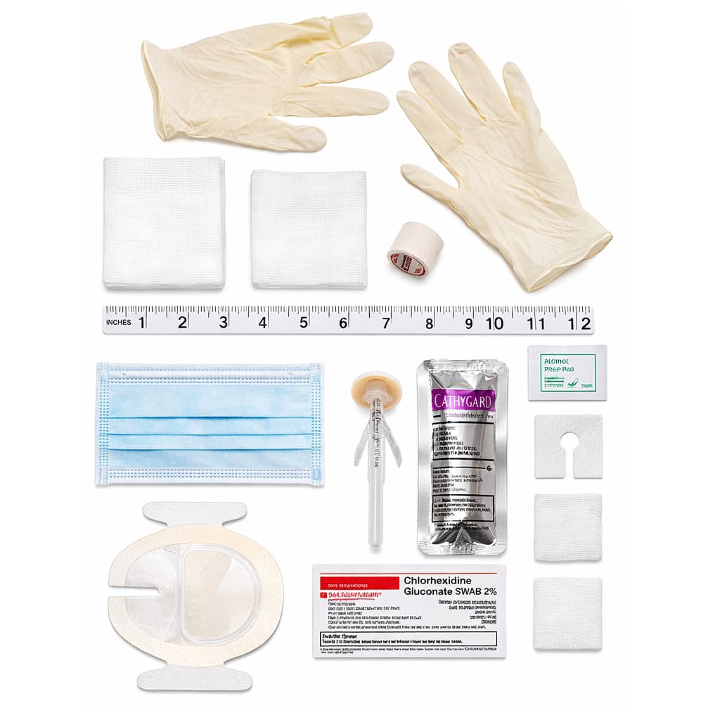 Central Venous Catheter Dressing Change Kit - Sterilized PICC & CVC Care Pack Of 4 CVC Dressing Kit Central Venous Catheter Dressing Change Kit - Sterilized PICC & CVC Care Pack Of 4 CVC Dressing Kit