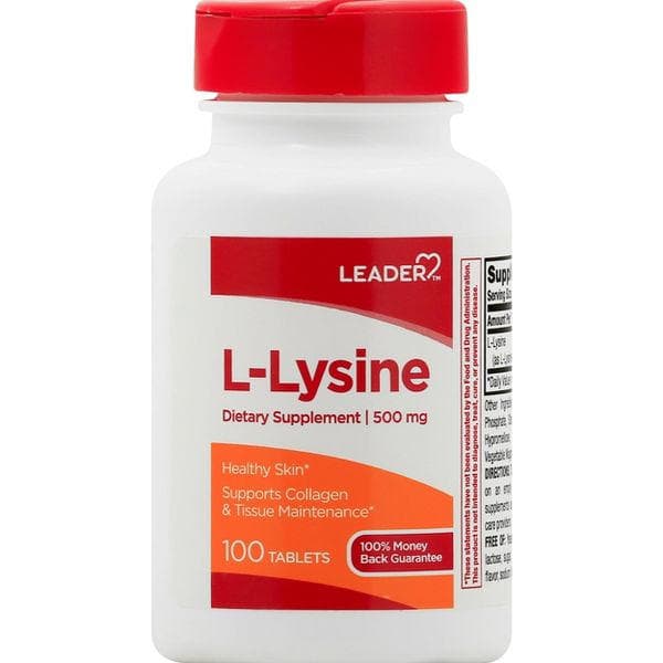 Leader L-Lysine Tablets, 500 mg - Bottle of 100 - Image 2