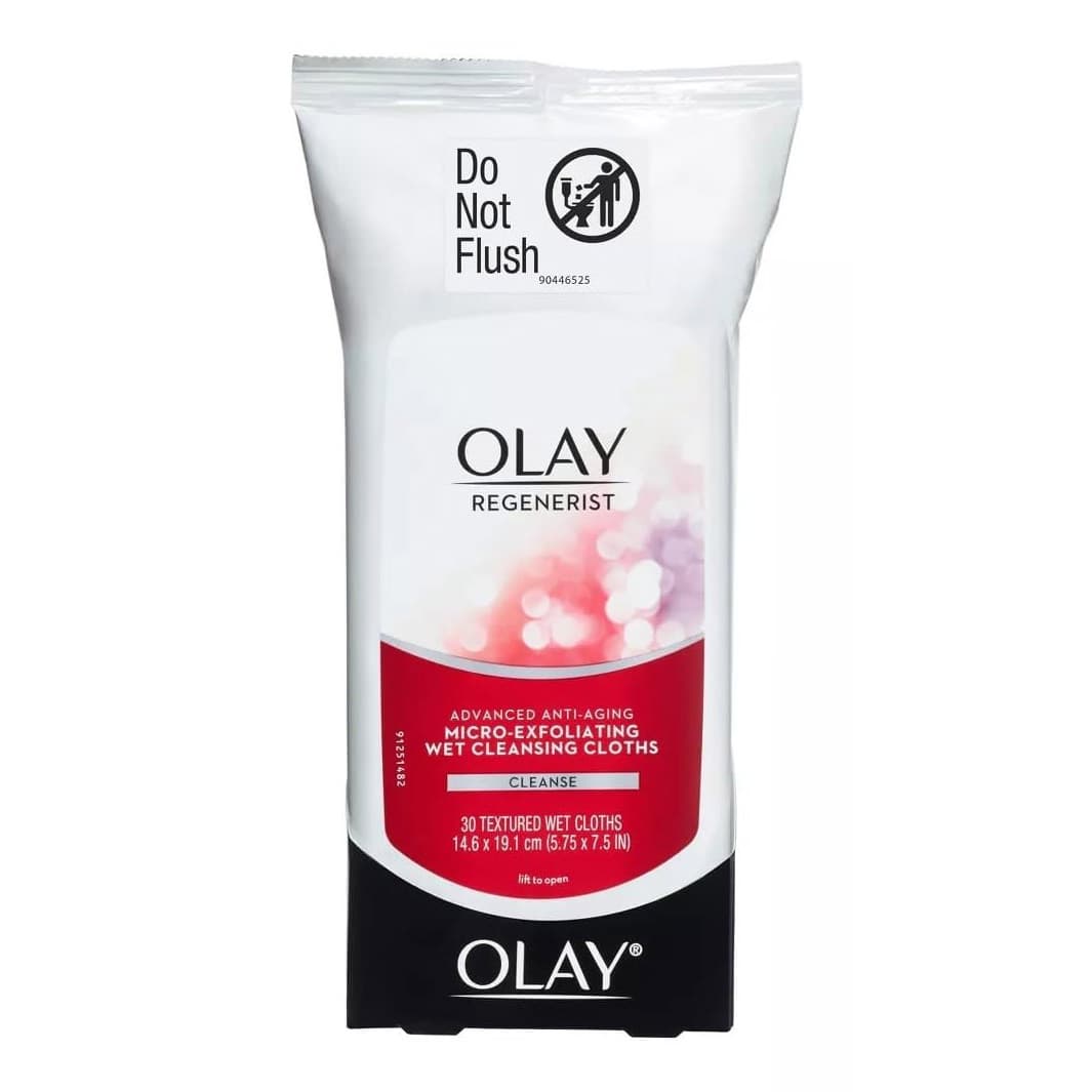 Olay Regenerist Premium Facial Cleansing Cloths, Scented - Image 1