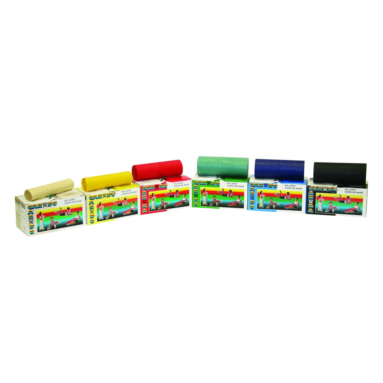 CanDo Latex Free Exercise Band Roll Set, 6 yard - Set of 5 - Image 1
