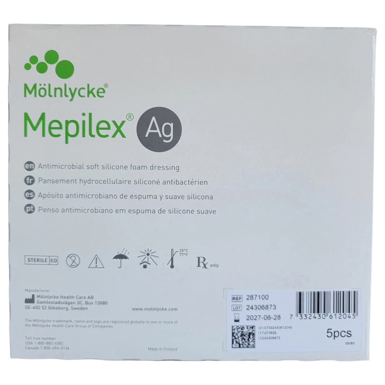 Mepilex Ag Antimicrobial Foam Dressing - Image 3