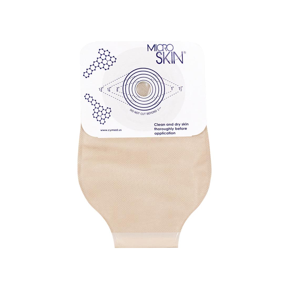 Cymed 1-Piece 11" Press N Seal Drainable Colostomy Pouch, Upto 1-3/4 Inch, Plain Barrier - Box of 10 - Image 1